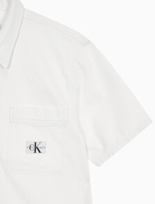 Buy 남성 데님 캠프 반팔 셔츠 in color CHALKY BLUE