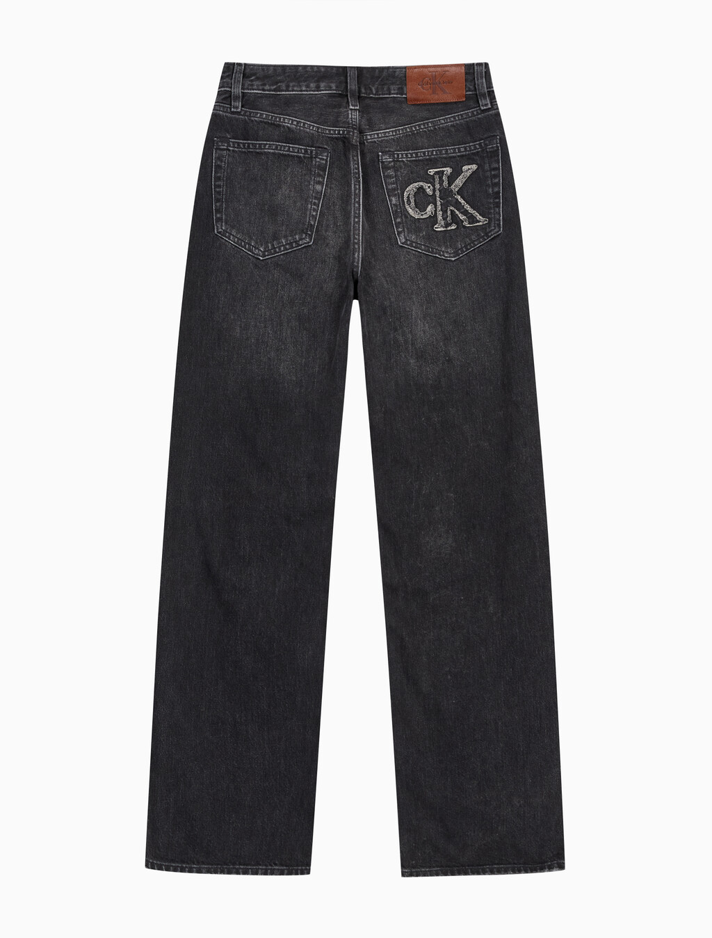 Buy 여성 시그니처 90S 스트레이트핏 블랙 데님 in color Black