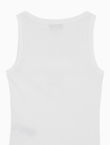 Buy 여성 우븐 라벨 립 탱크 in color BRIGHT WHITE