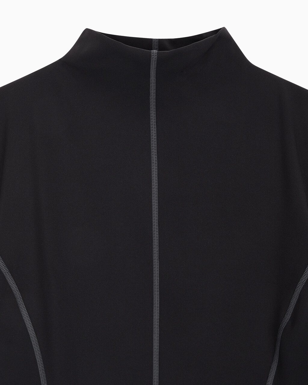 Buy 여성 밴드로고 하이넥 반팔 티셔츠 in color CK BLACK