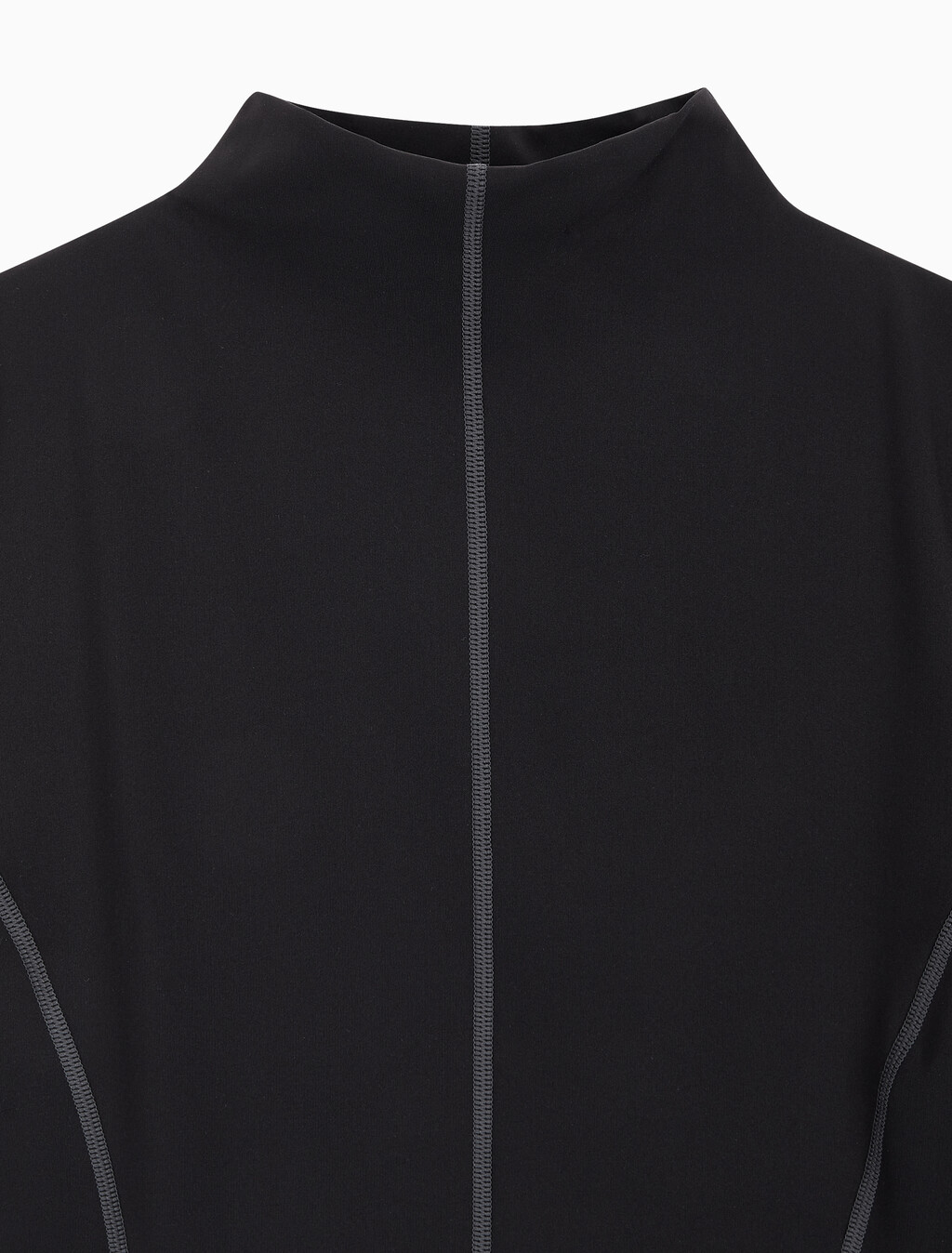 Buy 여성 밴드로고 하이넥 반팔 티셔츠 in color CK BLACK