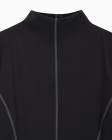 Buy 여성 밴드로고 하이넥 반팔 티셔츠 in color CK BLACK