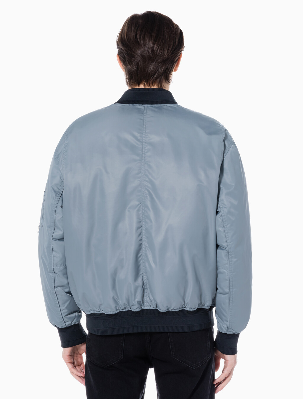 Buy 남성 후디 보머 다운 자켓 in color GREY