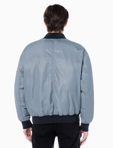 Buy 남성 후디 보머 다운 자켓 in color GREY