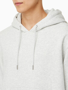 Buy 남녀공용 릴렉스핏 모노그램 백 로고 후디 in color LIGHT GREY