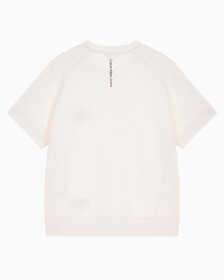 Buy 남성 레귤러핏 오프 플레이스드 모노그램 스웨트 반팔 티셔츠 in color ANCIENT WHITE