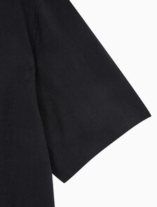 Buy 남성 솔리드 텐셀 클래식 반팔 셔츠 in color BLACK BEAUTY