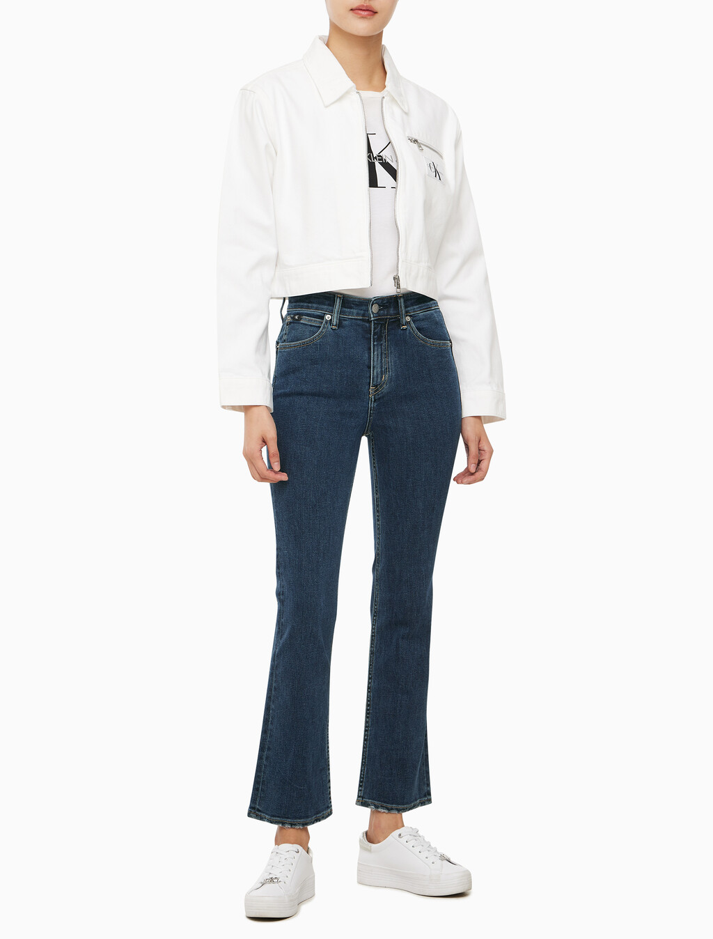 Buy 여성 집 데님 자켓 in color CHALKY BLUE