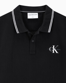 Buy 남성 슬림핏 폴로 반팔 티셔츠 in color CK BLACK