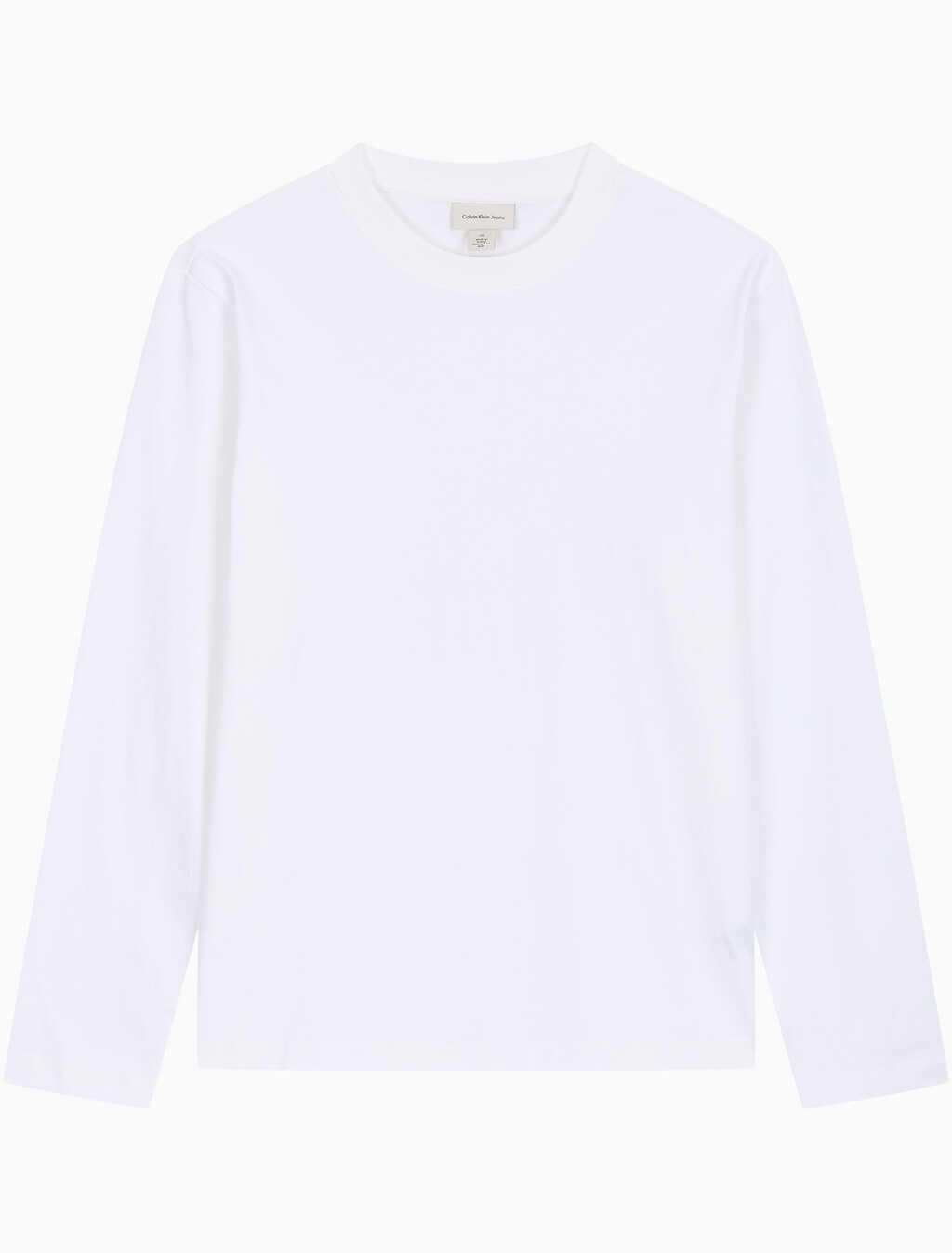 Buy 남성 릴렉스 핏 시즈널 모노그램 긴팔 티셔츠 in color BRIGHT WHITE