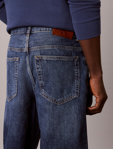 Buy 90s 린넨 데님 쇼츠 in color Blue Black 