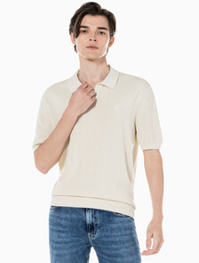 Buy 남성 엠브로이더리 로고 폴로 반팔 스웨터 in color BLUR FLORAL_BLACK