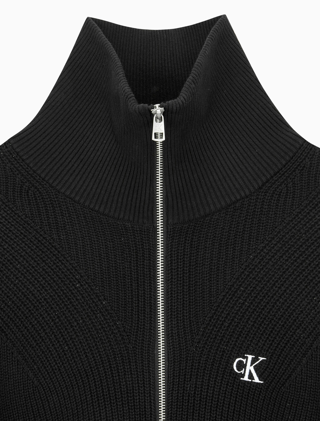 Buy 남성 립 집업 가디건 in color CK BLACK