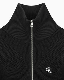 Buy 남성 립 집업 가디건 in color CK BLACK