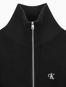 Buy 남성 립 집업 가디건 in color CK BLACK