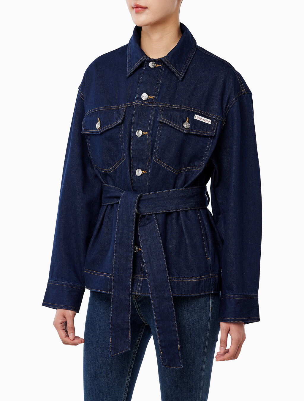 Buy 여성 신치드 데님 자켓 린스 in color Rinse