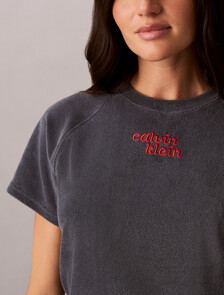 Buy 여성 타올 크롭 스웻셔츠 in color DARK GREY