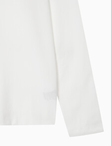 Buy 남성 를래식 핏 럭스 코튼 인터락 폴로 긴팔 티셔츠 in color BRIGHT WHITE