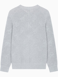 Buy 남성 AOP 니트 스웨터 in color LIGHT GREY HEATHER