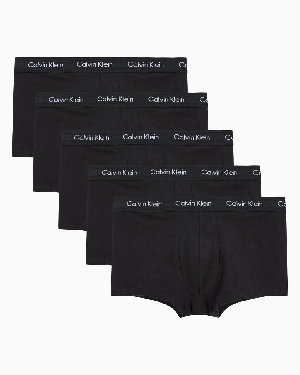 Buy 남성 코튼 스트레치 5PK  로우라이즈 트렁크 in color BLACK