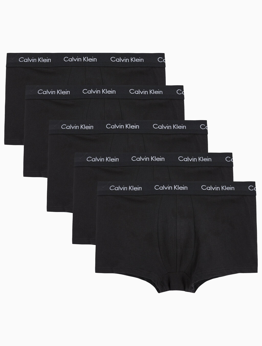 Buy 남성 코튼 스트레치 로우 라이즈 드로즈 5PK in color BLACK