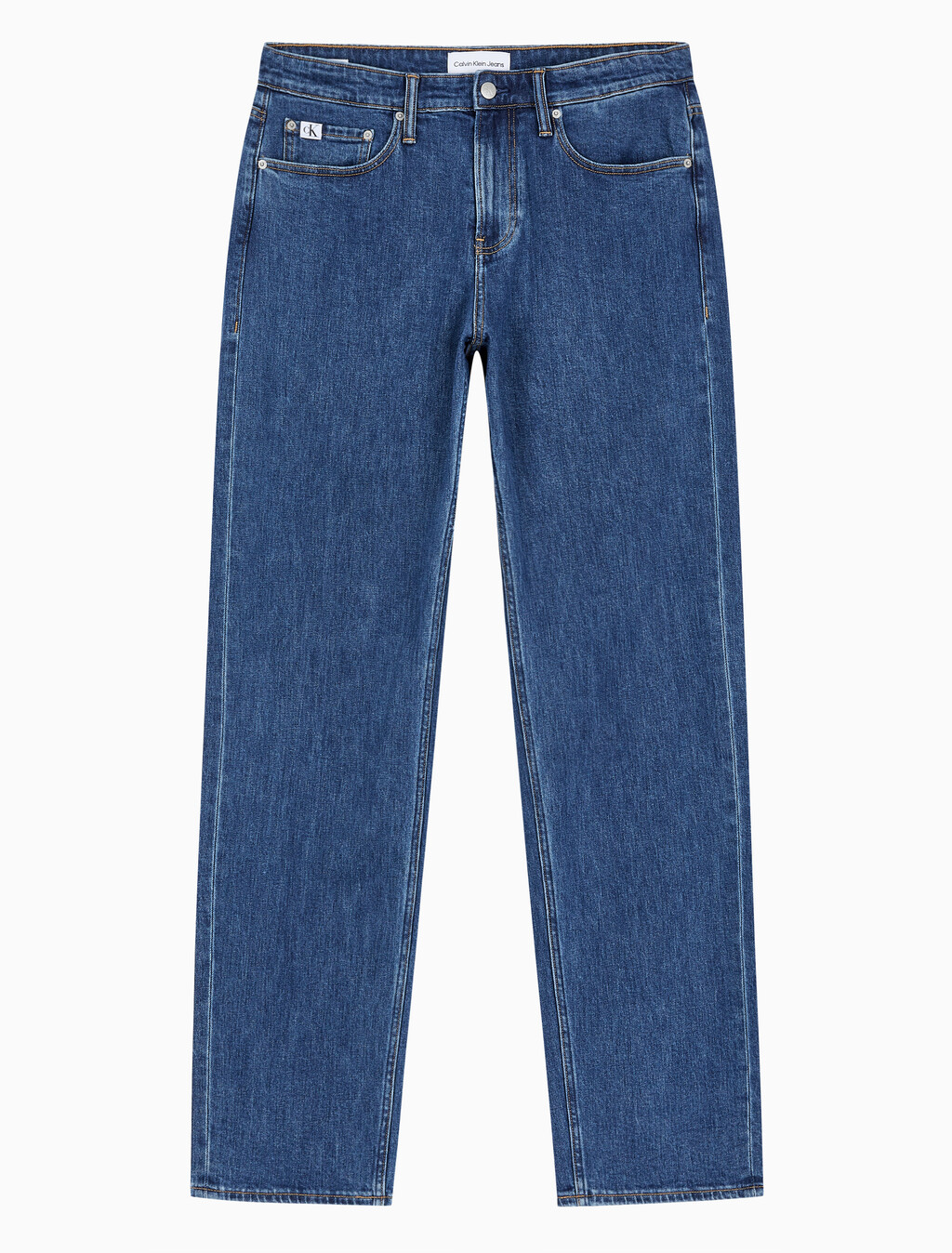 Buy 남성 90's 스트레이트핏 미드블루 데님 in color MID BLUE BACK EMBRO