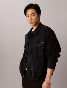 Buy 남성 인디고 페더 캐시미어 터치 에비에이터 자켓 in color INDIGO FEATHER