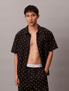 Buy 남성 코튼 포플린 슬립 숏 슬리브 탑 in color DIAMOND LOGO PRINT_BLACK