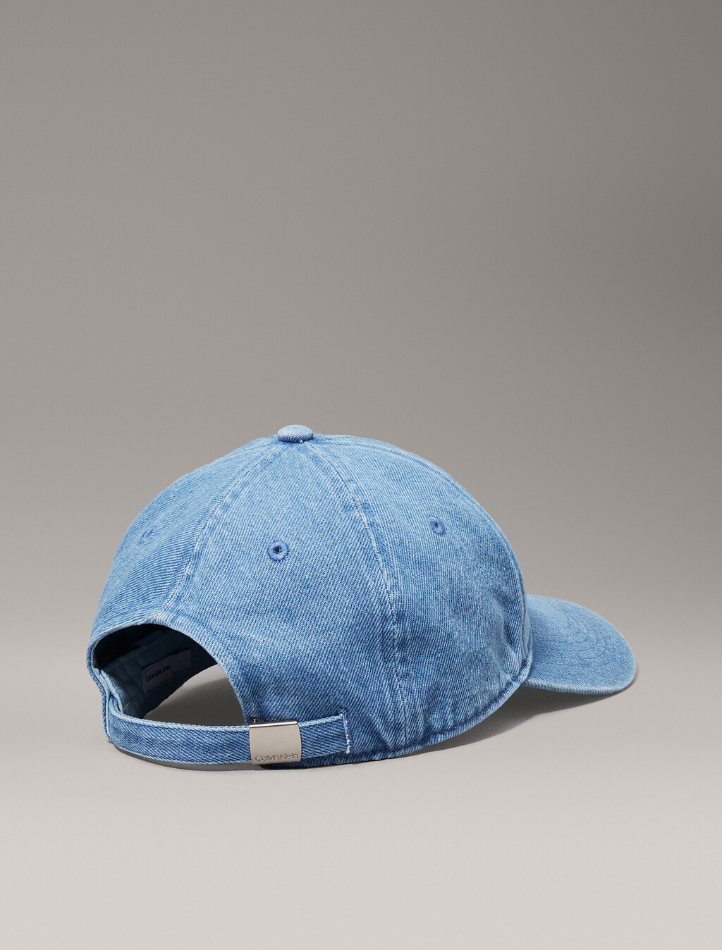 Buy 남녀공용 CKJ 모노그램 데님 엠브로이더리 볼캡 in color BLUE