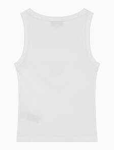Buy 여성 우븐 라벨 립 탱크 in color BRIGHT WHITE