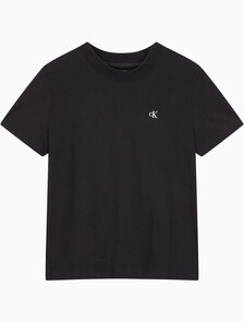Buy 여성 릴렉스핏 아카이브 로고 크루넥 반팔 티셔츠 in color BLACK BEAUTY