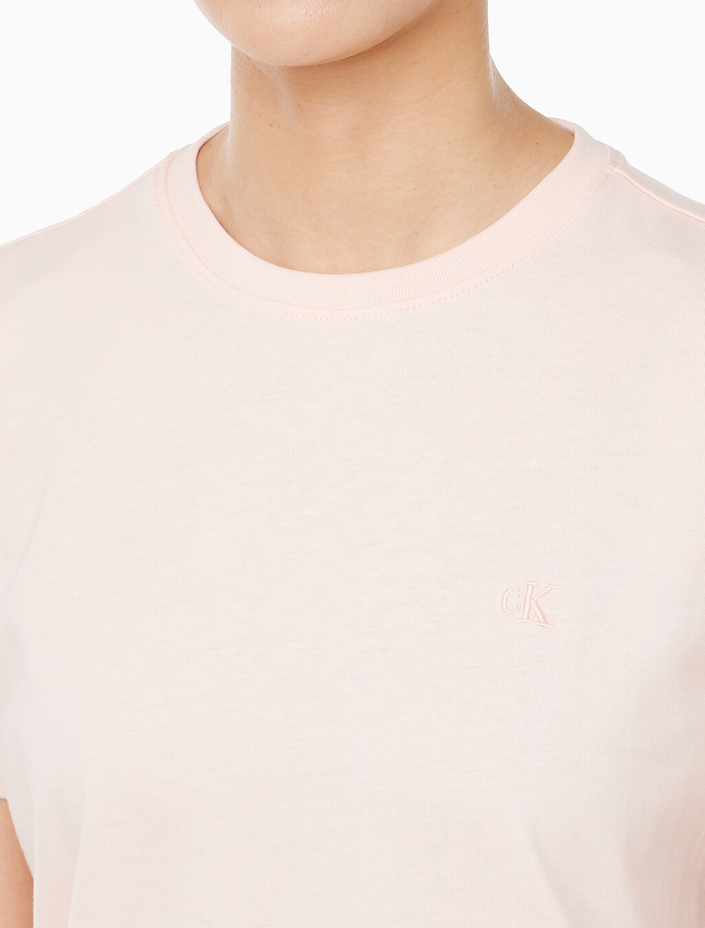 Buy 여성 아카이브 저지 크루넥 반팔 티셔츠 in color CLOUD PINK