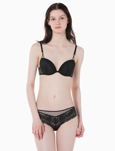 Buy 여성 CK 블랙 브라이덜 AF 플런지 푸쉬업 브라(ADD A SIZE) in color BLACK