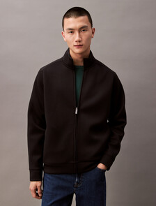 Buy 남성 롱슬리브 스페이서 모크넥 풀집업 자켓 in color BLACK BEAUTY