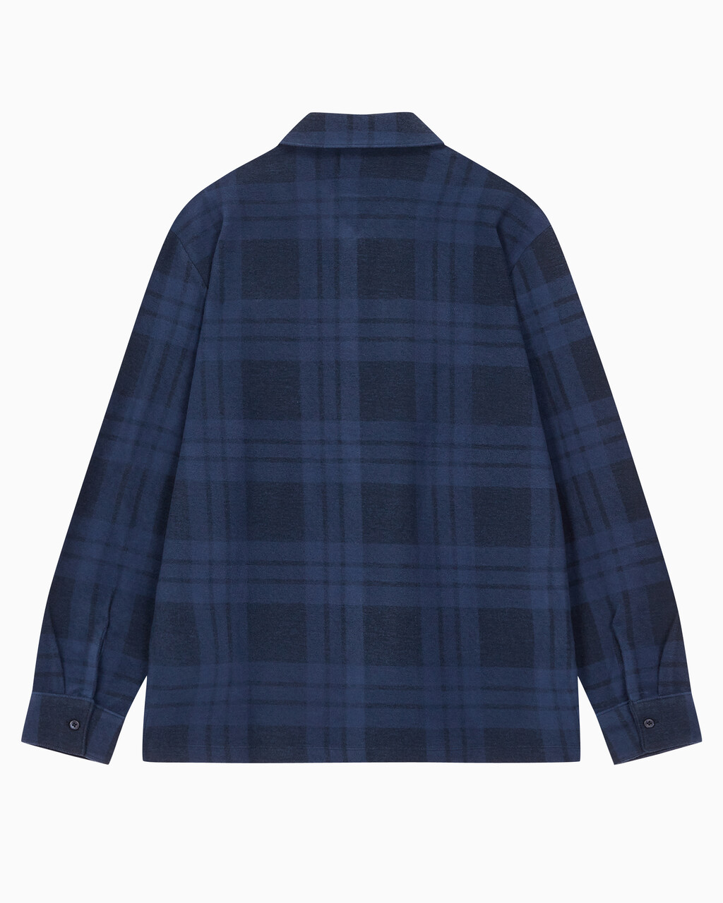 Buy 남성 프린트 플레이드 긴팔 셔츠자켓 in color DARK SAPPHIRE