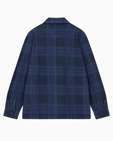 Buy 남성 프린트 플레이드 긴팔 셔츠자켓 in color DARK SAPPHIRE