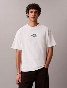 Buy 헤비 오픈엔드 저지 그래픽 티 in color GREY