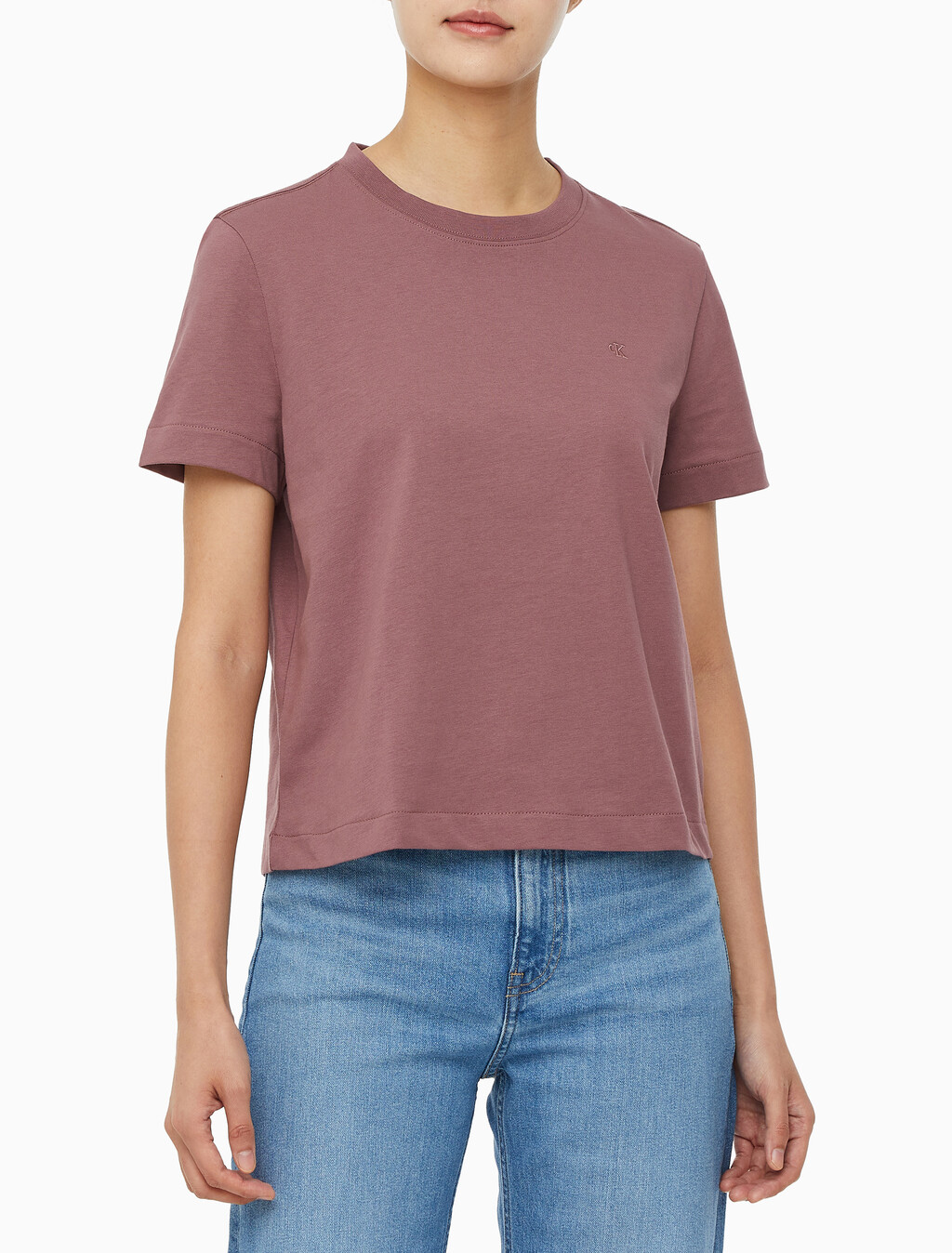 Buy 여성 릴렉스핏 아카이브 로고 크루넥 반팔 티셔츠 in color CAPRI ROSE
