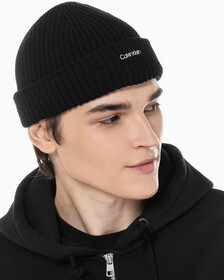 Buy 남녀공용 CK 로고 닥터 비니 in color BLACK