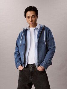 Buy 남성 맥스웰 풀집업 데님 후디 in color MAXWELL