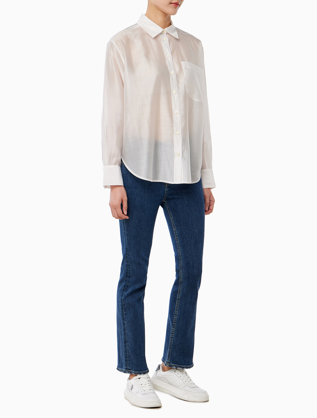 Buy 여성 릴렉스 셔츠 in color Sand White