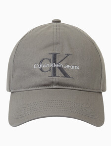 Buy 남녀공용 CKJ 모노그램 엠브로이더리 볼캡 in color CHARCOAL