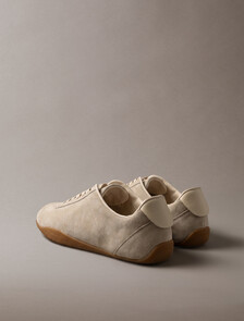 Buy 여성 발레 스니커즈 레더 스웨이드 in color Light Cashew/Gum