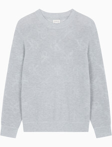 Buy 남성 AOP 니트 스웨터 in color LIGHT GREY HEATHER