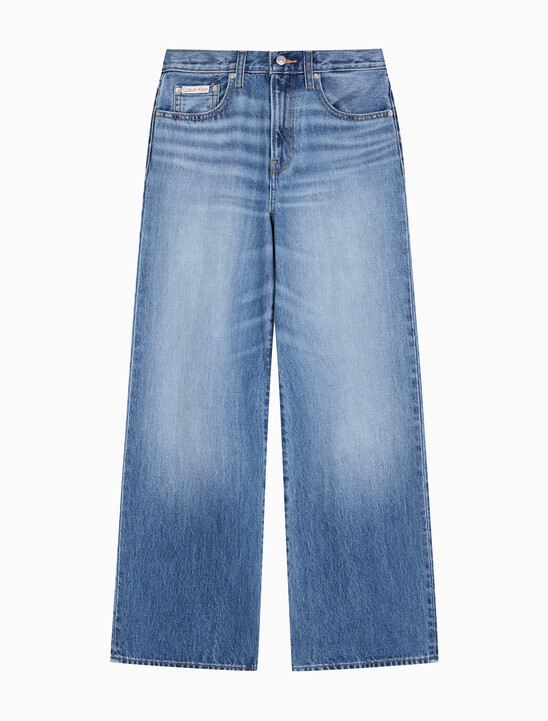 여성 와이드 레그핏 클라슨 블루