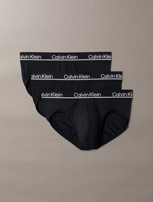 Buy 남성 마이크로파이버 스트레치 플러스 힙 브리프 3PK in color BLACK