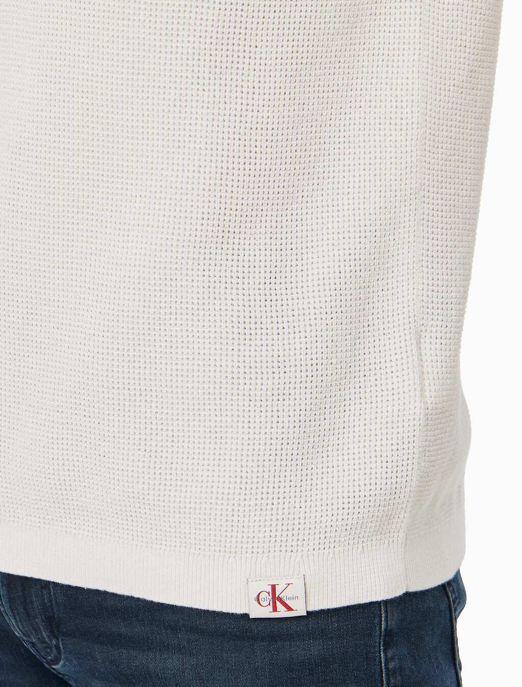 Buy 코튼 와플 폴로 칼라 스웨터 in color TOFU