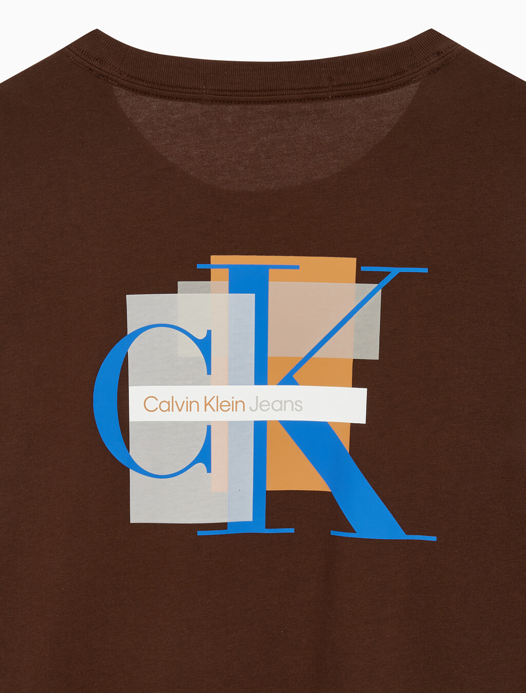 Buy 남성 롱슬리브 패션 레이어드 티 in color DARK BROWN