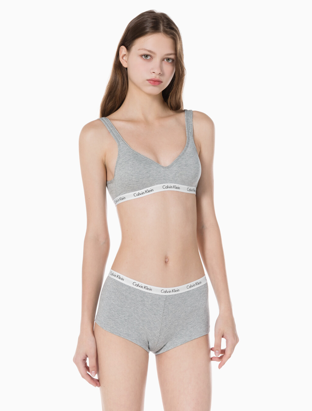 Buy 여성 캐러셀  패디드 브라렛 in color GREY HEATHER