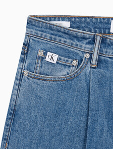 Buy 남성 90's 루즈핏 미드블루 데님 in color MID BLUE BACK EMBRO